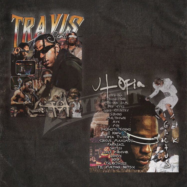 travis scott design front and back