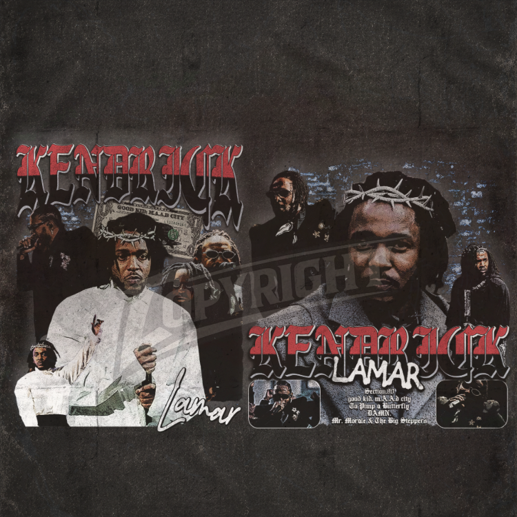 Kendrick Lamar red Front & Back